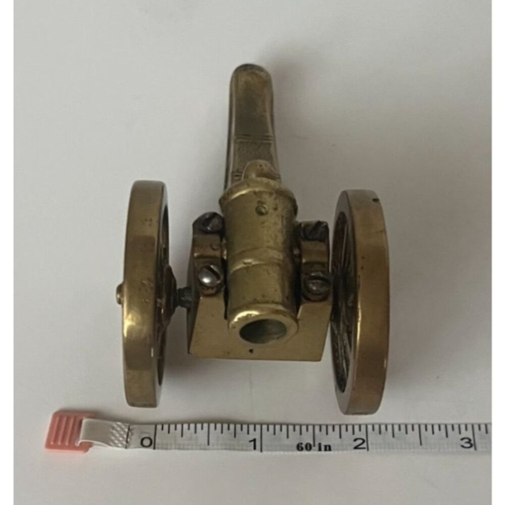 Vintage Miniature Brass Cannon Civil War Paperweight - Picture 10 of 11